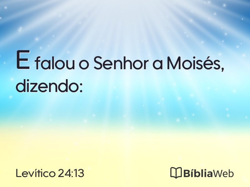 Levítico 24:13 em imagem para compartilhar