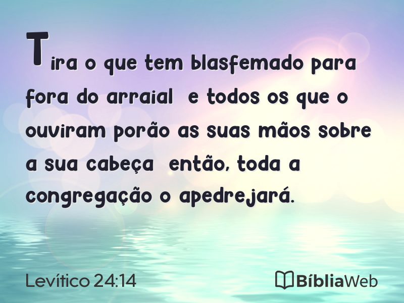 Levítico 24:14 em imagem para compartilhar