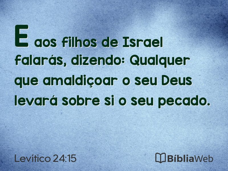 Levítico 24:15 em imagem para compartilhar