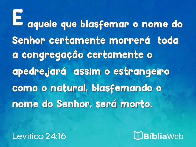 Levítico 24:16 em imagem para compartilhar