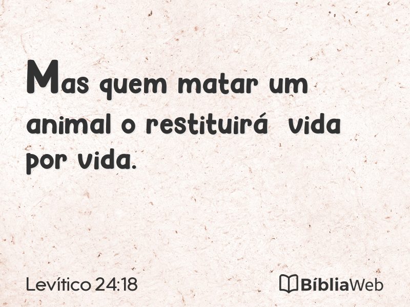 Levítico 24:18 em imagem para compartilhar