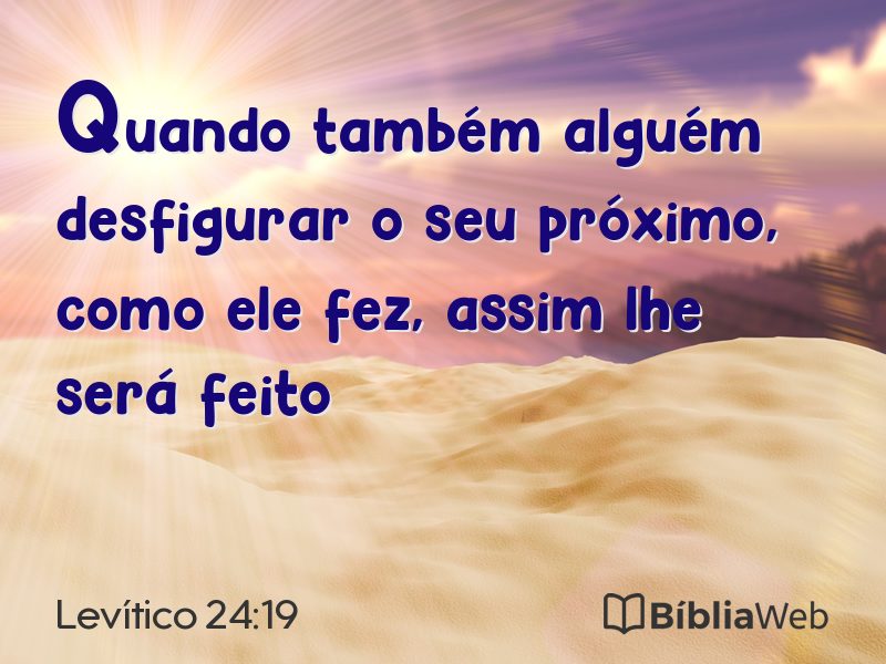 Levítico 24:19 em imagem para compartilhar