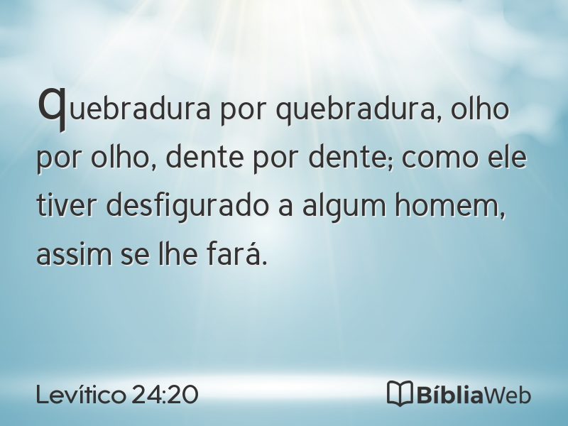 Levítico 24:20 em imagem para compartilhar