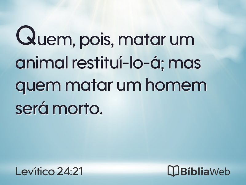 Levítico 24:21 em imagem para compartilhar