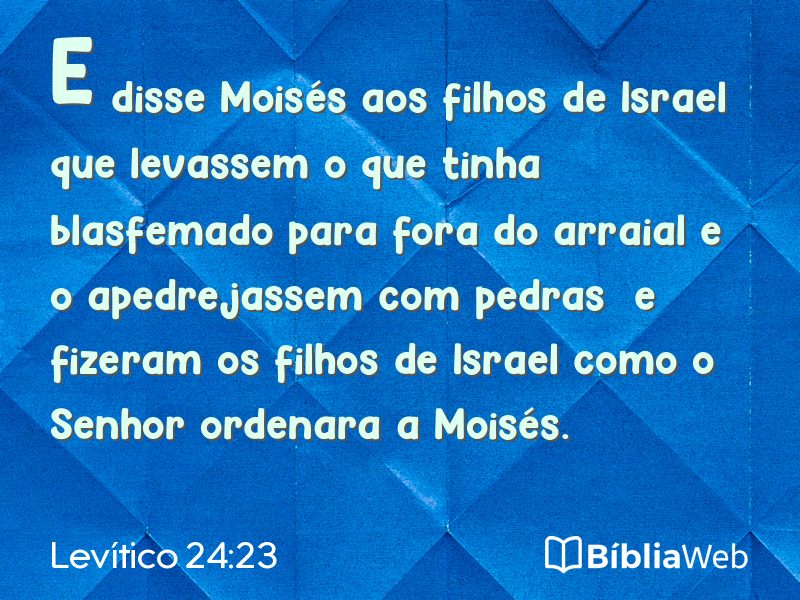 Levítico 24:23 em imagem para compartilhar