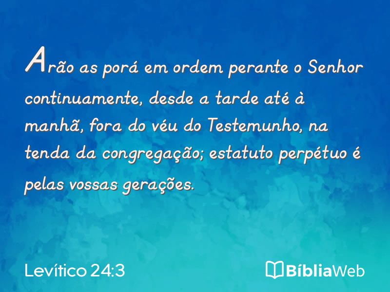 Levítico 24:3 em imagem para compartilhar