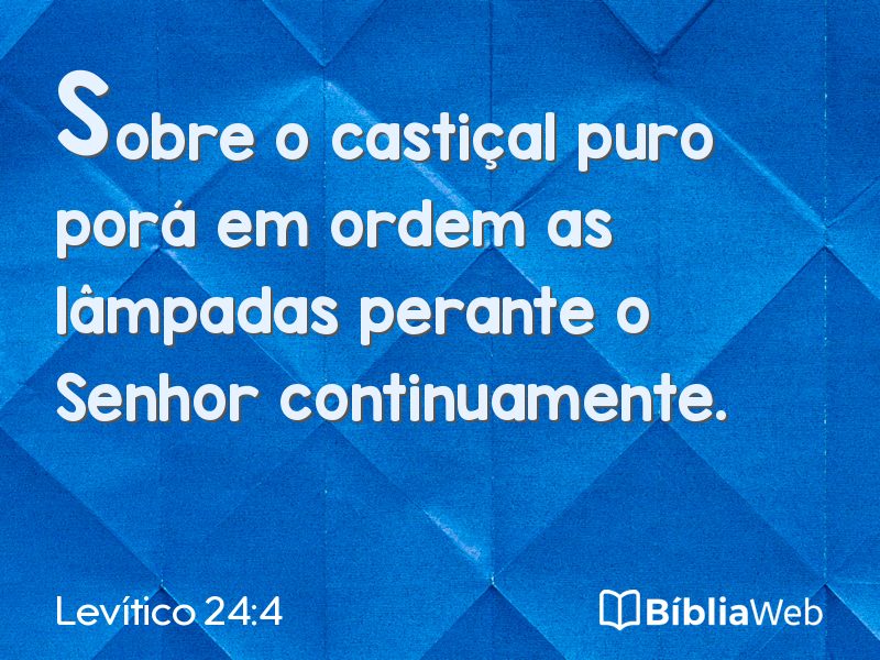 Levítico 24:4 em imagem para compartilhar