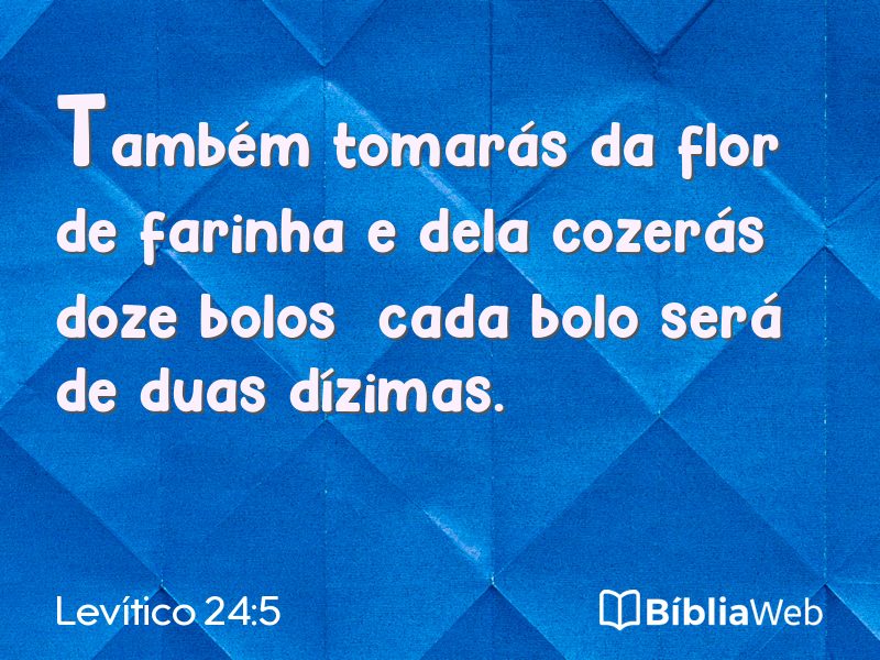 Levítico 24:5 em imagem para compartilhar