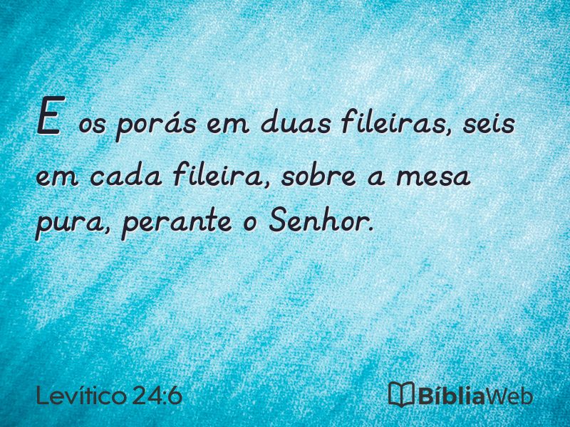 Levítico 24:6 em imagem para compartilhar