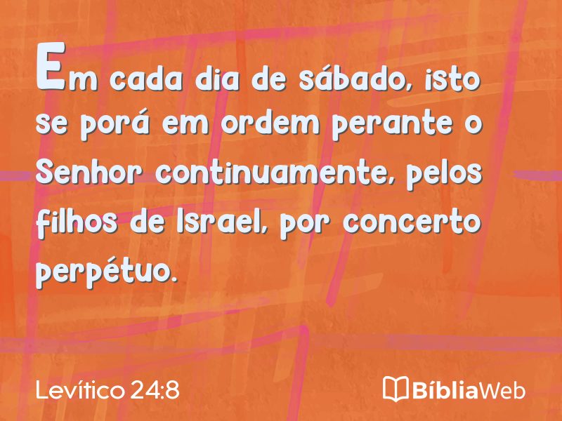 Levítico 24:8 em imagem para compartilhar
