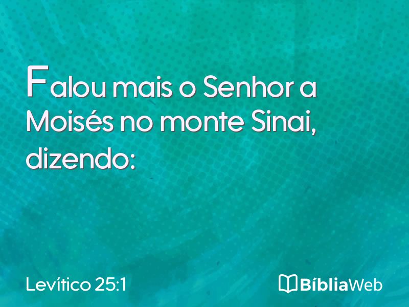 Levítico 25:1 em imagem para compartilhar