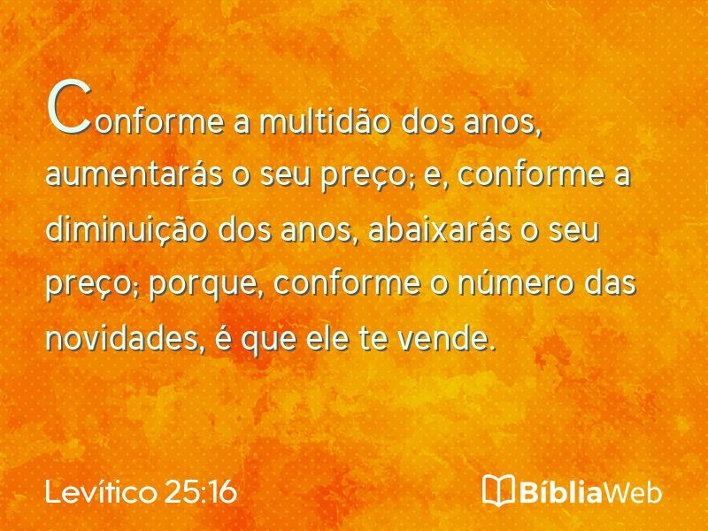 Levítico 25:16 em imagem para compartilhar