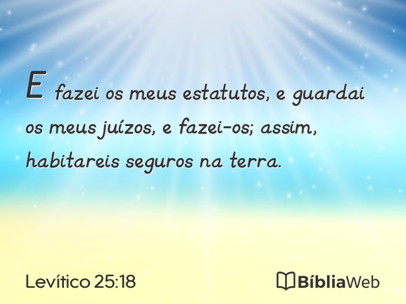 Levítico 25:18 em imagem para compartilhar