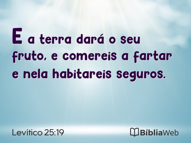 Levítico 25:19 em imagem para compartilhar