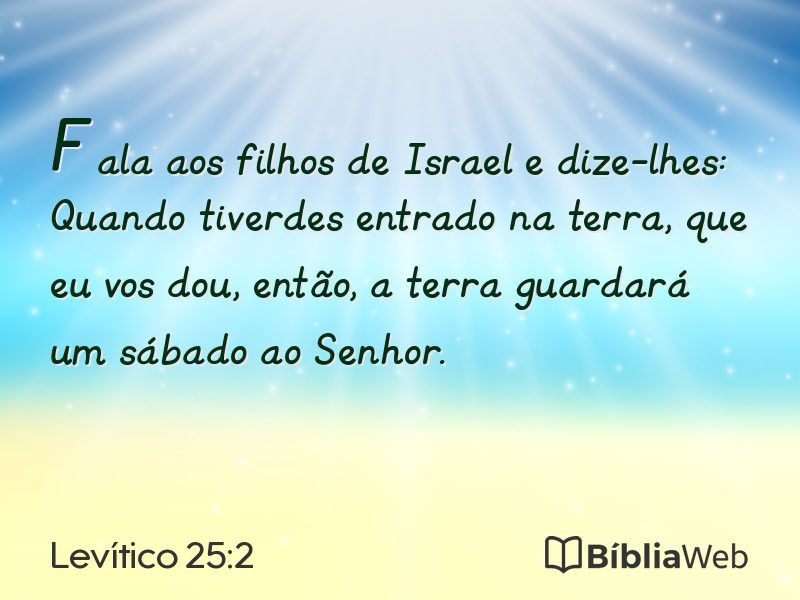 Levítico 25:2 em imagem para compartilhar