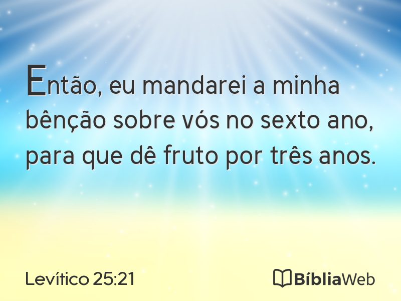 Levítico 25:21 em imagem para compartilhar