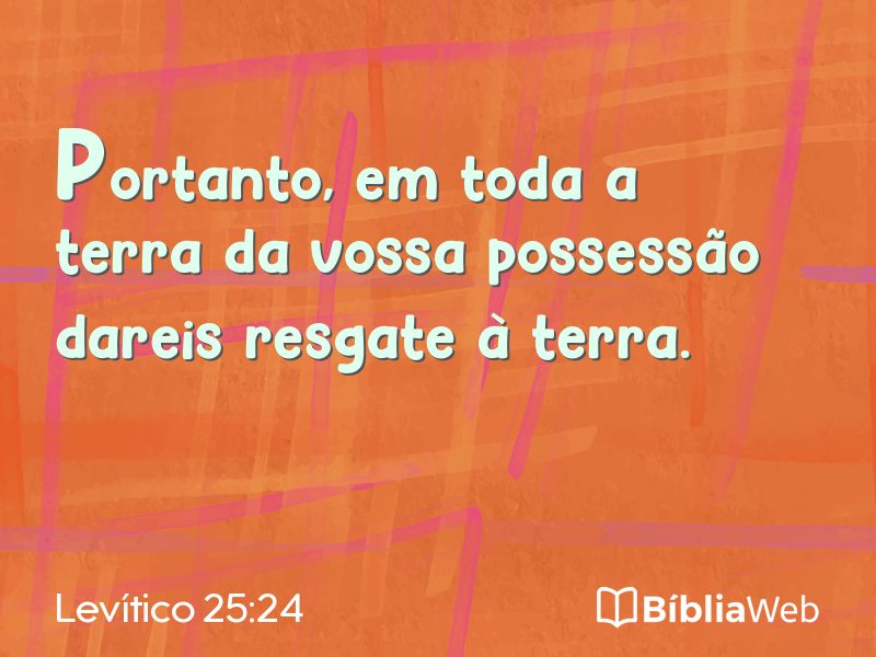 Levítico 25:24 em imagem para compartilhar