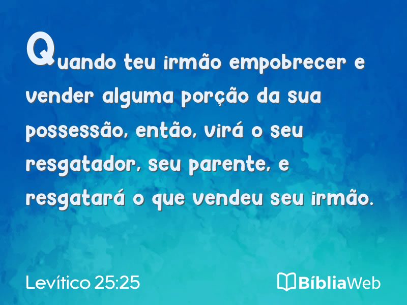 Levítico 25:25 em imagem para compartilhar