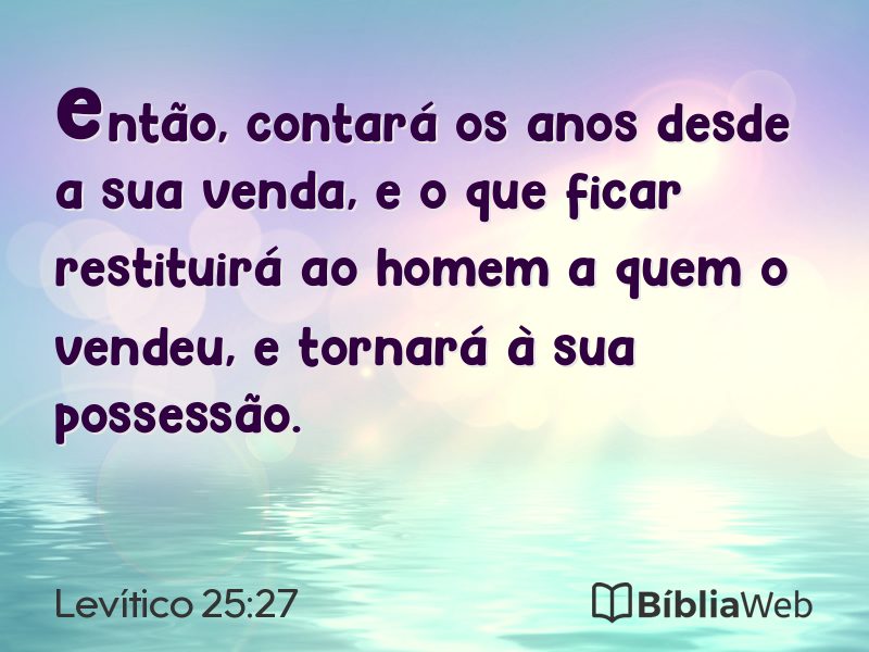 Levítico 25:27 em imagem para compartilhar