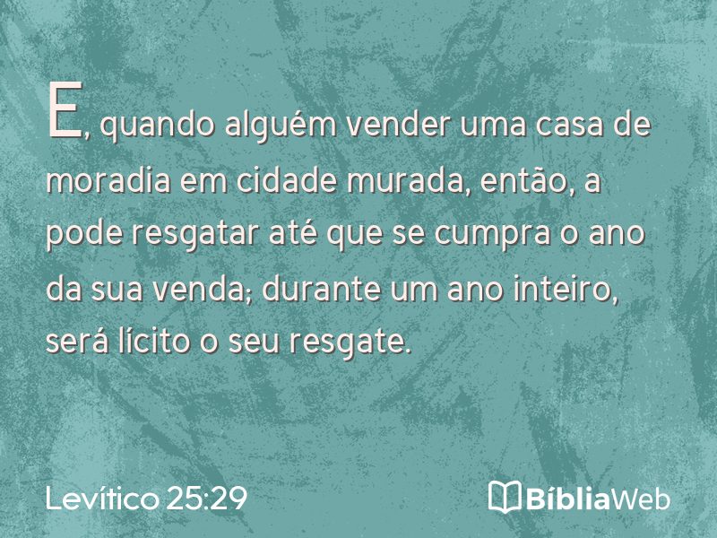 Levítico 25:29 em imagem para compartilhar