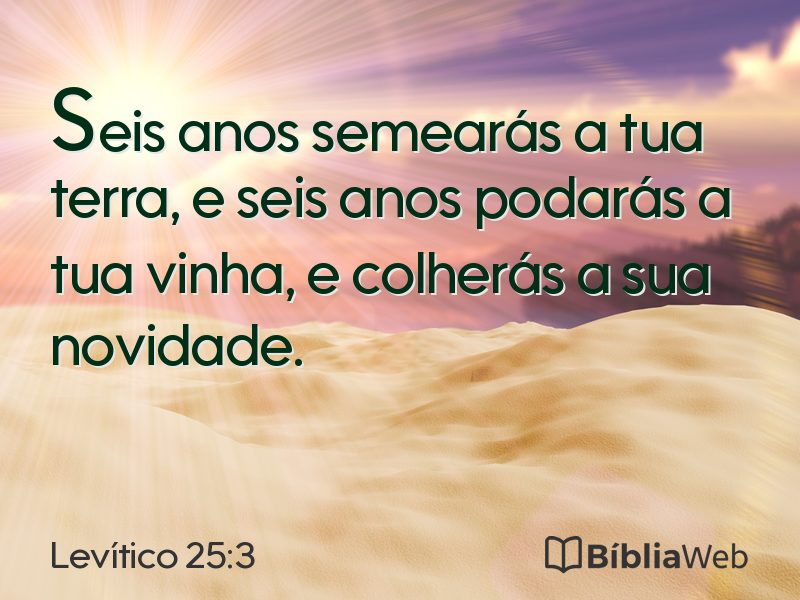 Levítico 25:3 em imagem para compartilhar