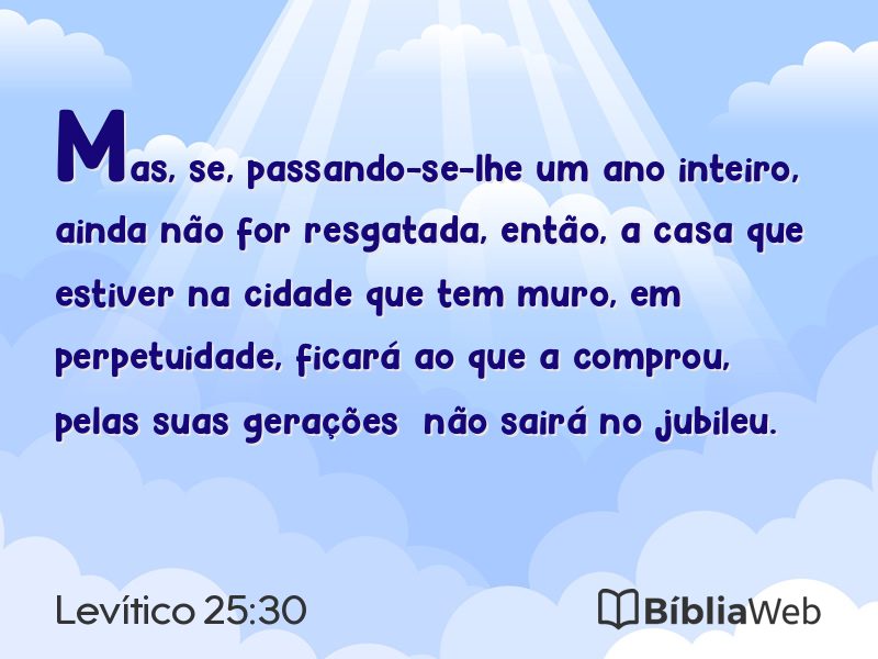 Levítico 25:30 em imagem para compartilhar