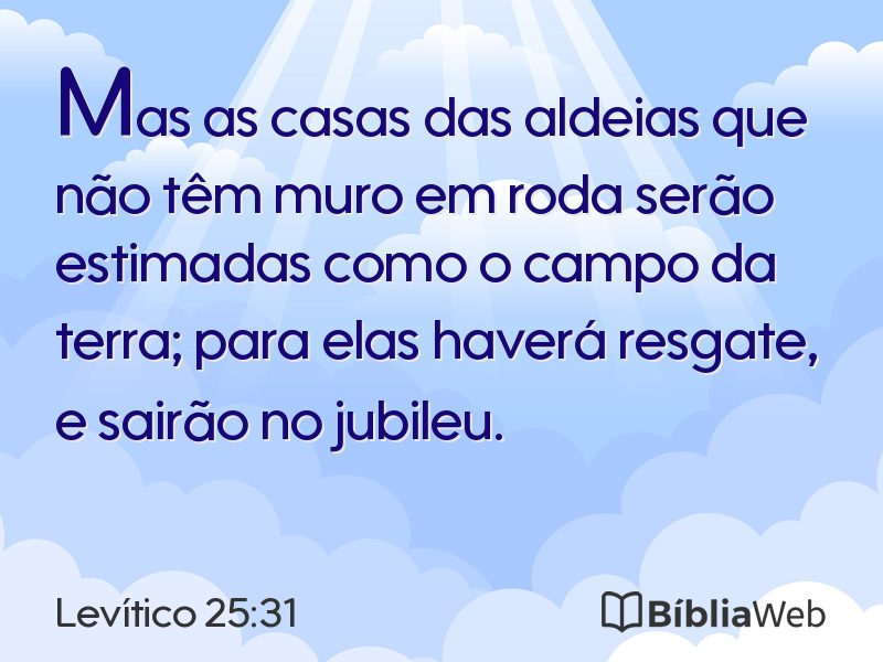 Levítico 25:31 em imagem para compartilhar
