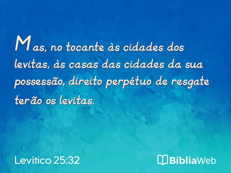 Levítico 25:32 em imagem para compartilhar