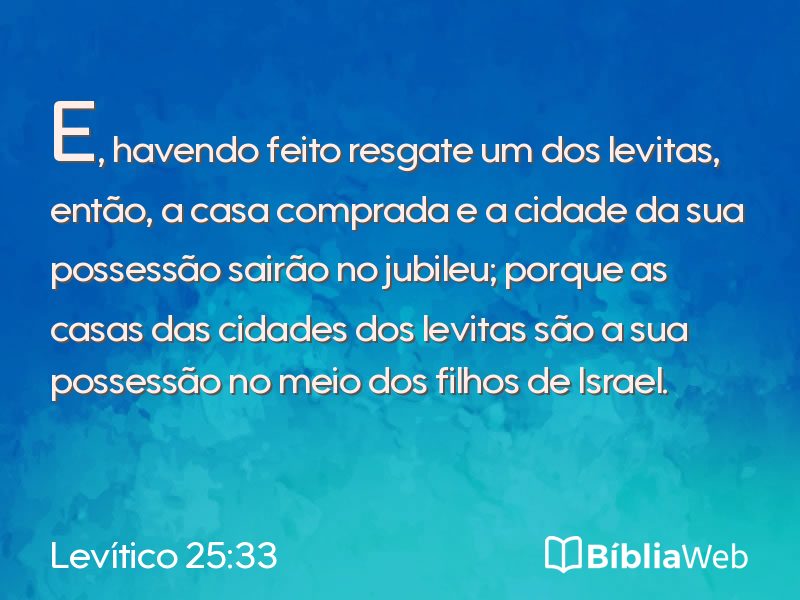 Levítico 25:33 em imagem para compartilhar