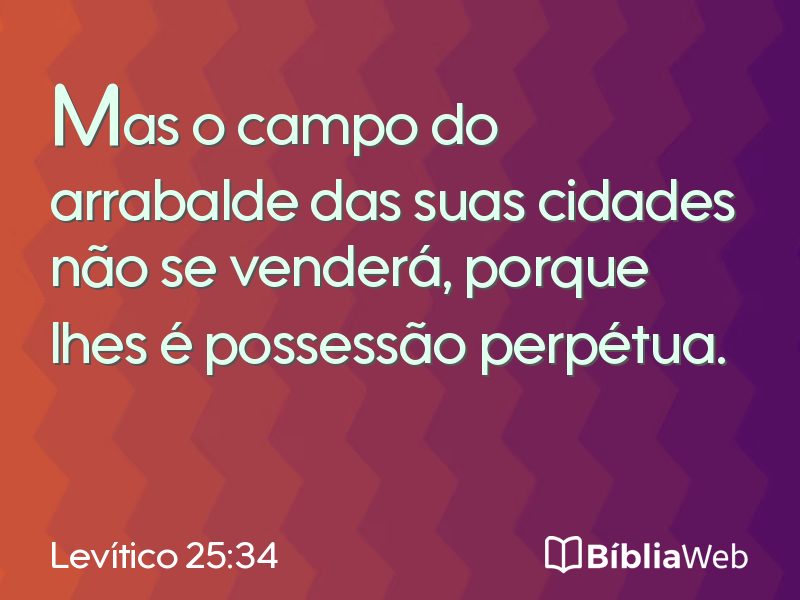 Levítico 25:34 em imagem para compartilhar
