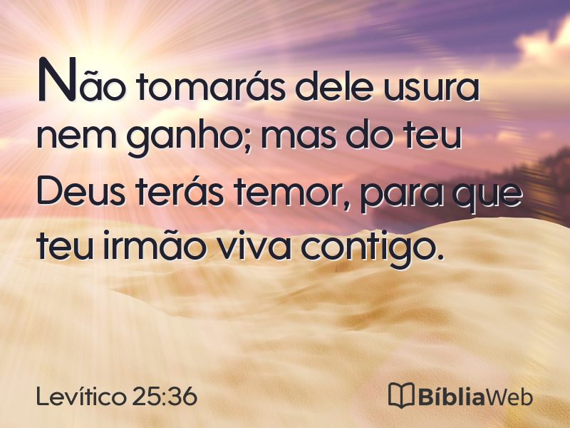 Levítico 25:36 em imagem para compartilhar