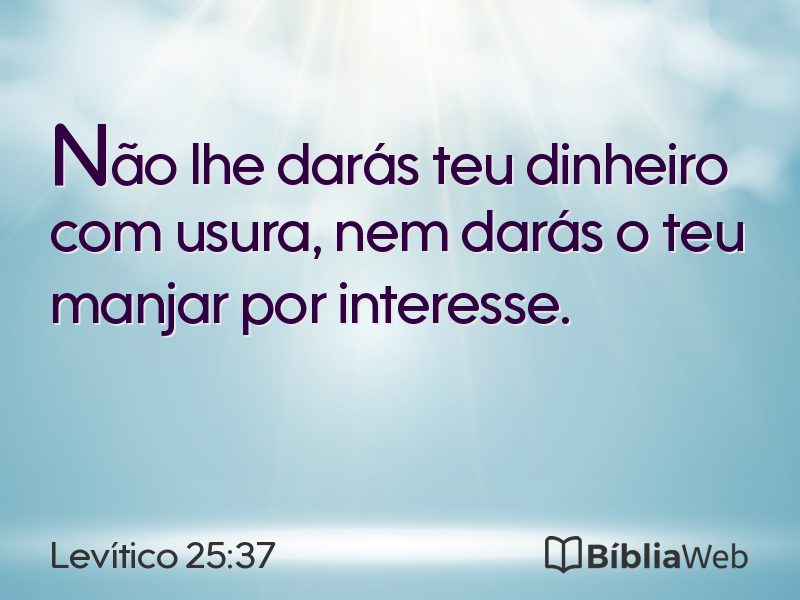 Levítico 25:37 em imagem para compartilhar