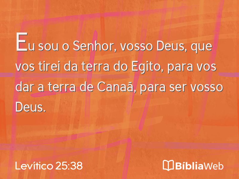 Levítico 25:38 em imagem para compartilhar