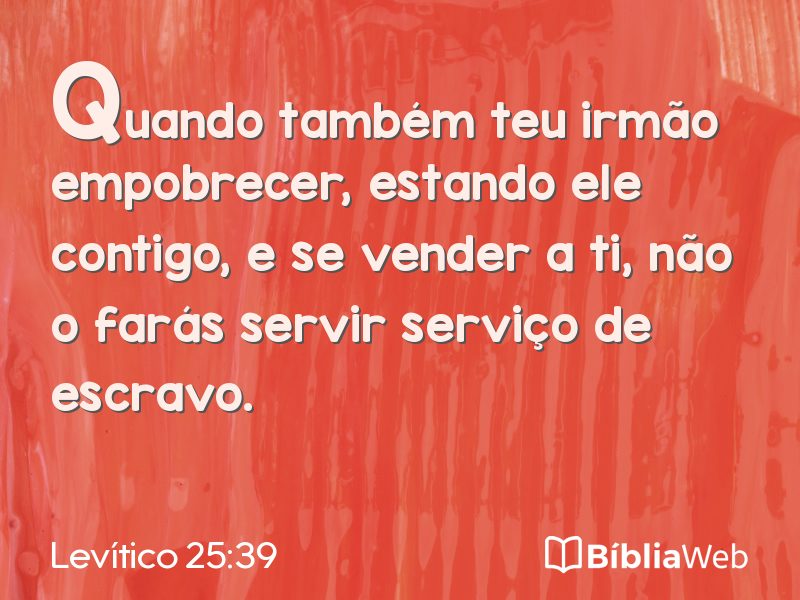 Levítico 25:39 em imagem para compartilhar