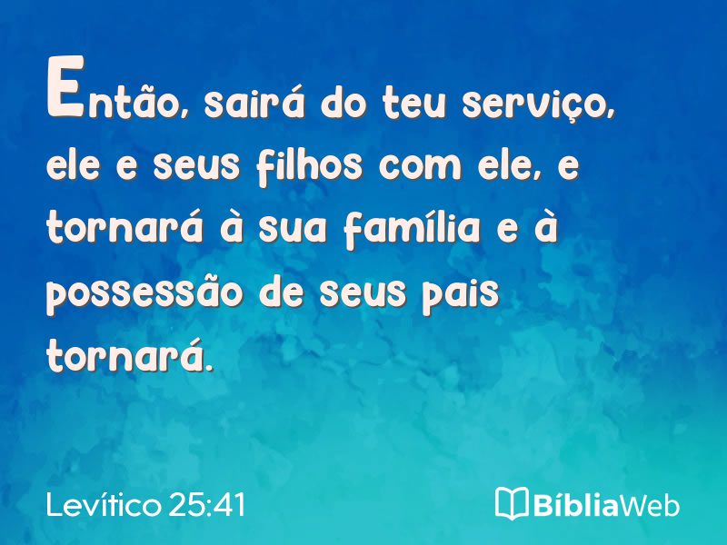 Levítico 25:41 em imagem para compartilhar