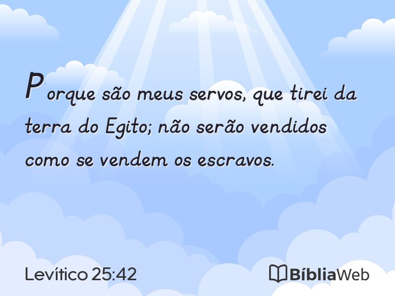 Levítico 25:42 em imagem para compartilhar