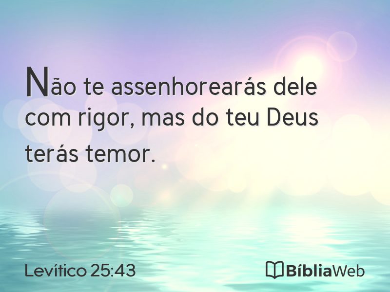 Levítico 25:43 em imagem para compartilhar