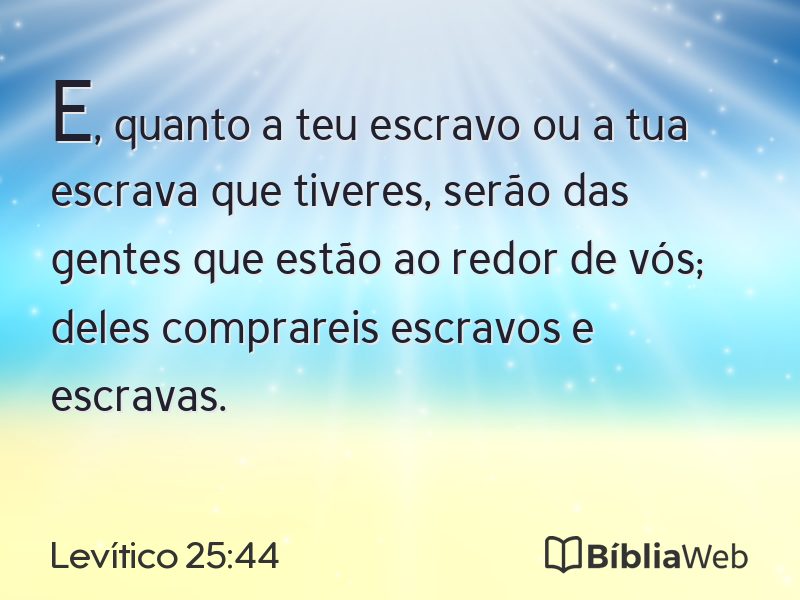 Levítico 25:44 em imagem para compartilhar