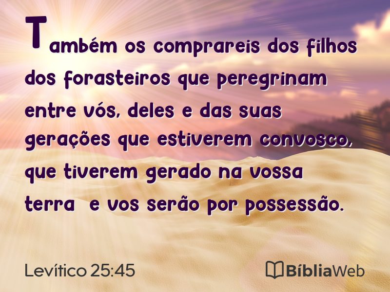 Levítico 25:45 em imagem para compartilhar