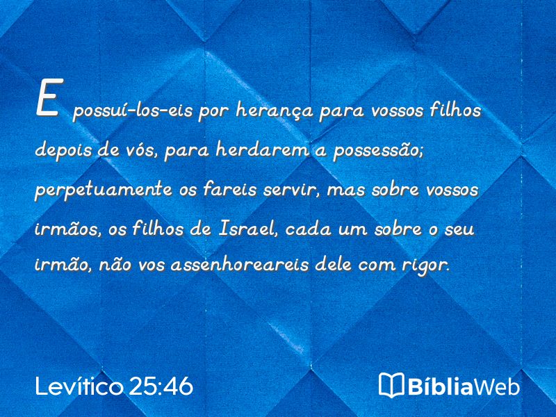 Levítico 25:46 em imagem para compartilhar