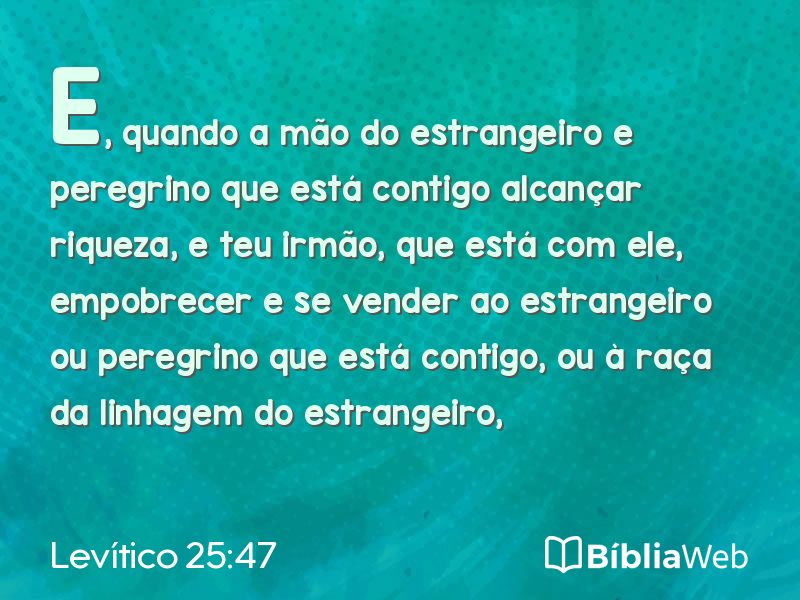 Levítico 25:47 em imagem para compartilhar