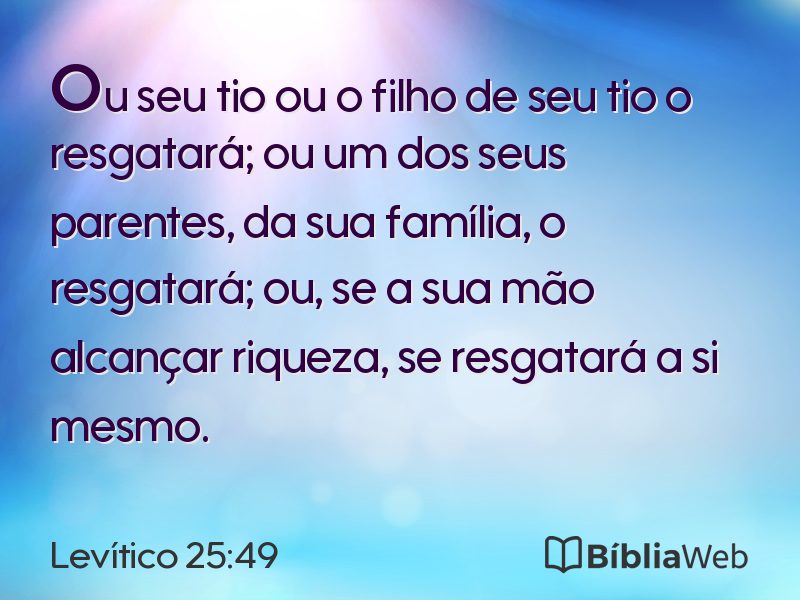 Levítico 25:49 em imagem para compartilhar