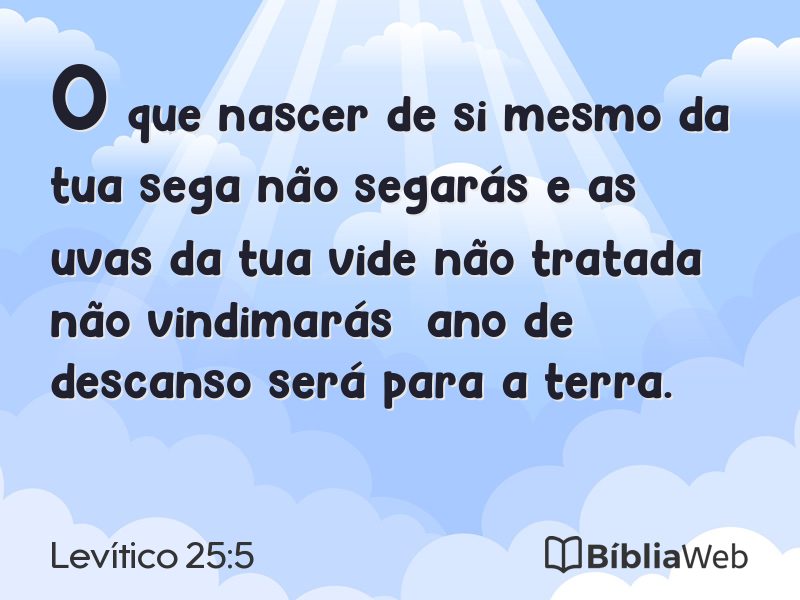 Levítico 25:5 em imagem para compartilhar