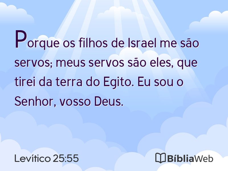 Levítico 25:55 em imagem para compartilhar