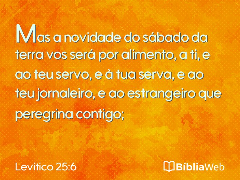 Levítico 25:6 em imagem para compartilhar