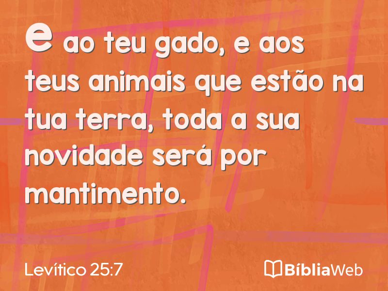 Levítico 25:7 em imagem para compartilhar