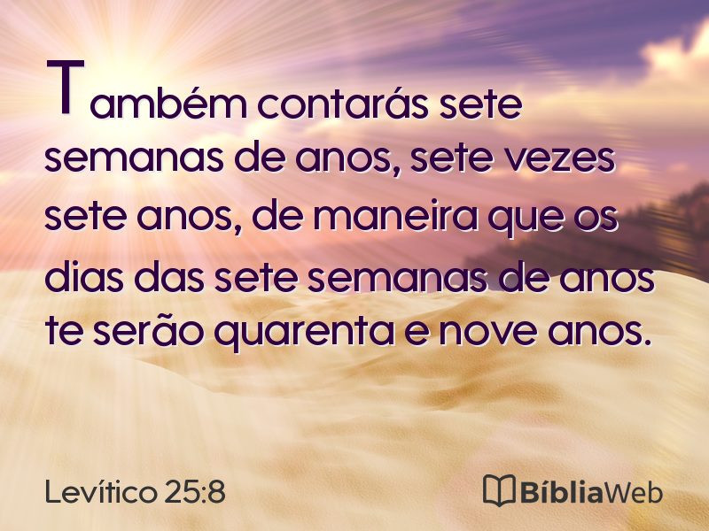 Levítico 25:8 em imagem para compartilhar