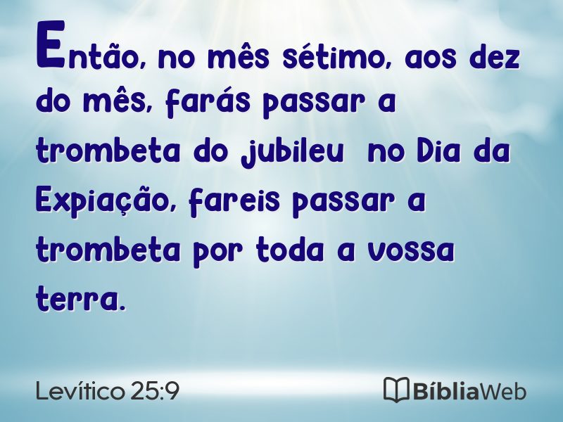 Levítico 25:9 em imagem para compartilhar