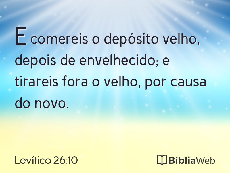 Levítico 26:10 em imagem para compartilhar
