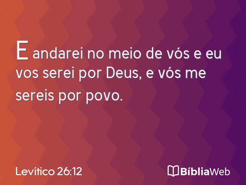 Levítico 26:12 em imagem para compartilhar
